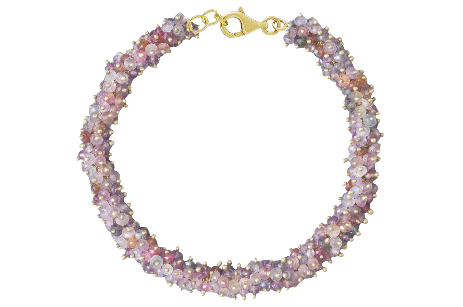 Sapphire Beaded Cluster Bracelet