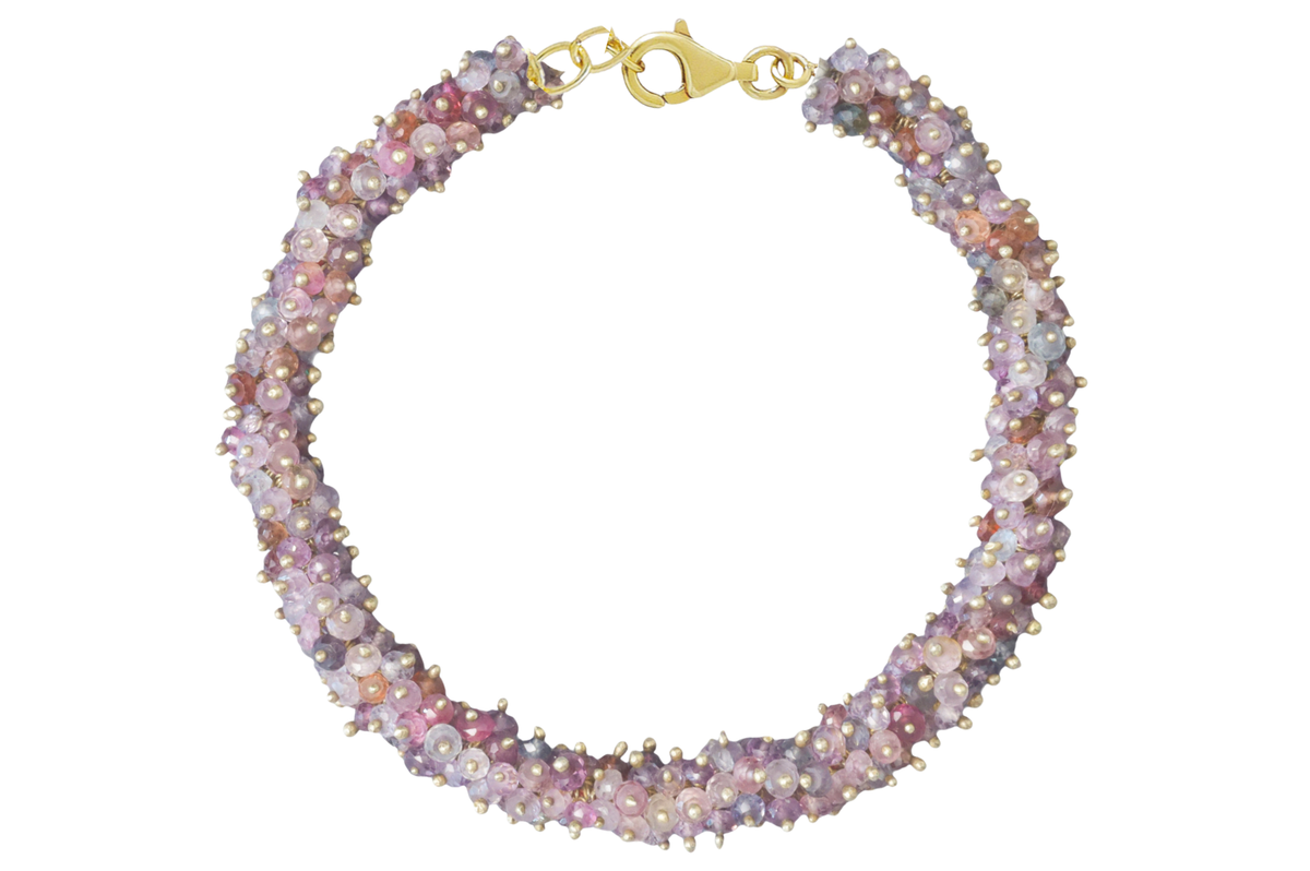 Sapphire Beaded Cluster Bracelet