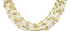 Multi Strand Silver & Gold Bead Necklace