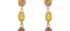 Multicolour Tourmaline Triple Drop Earrings