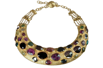 Multicoloured Tourmaline Cuff Necklace