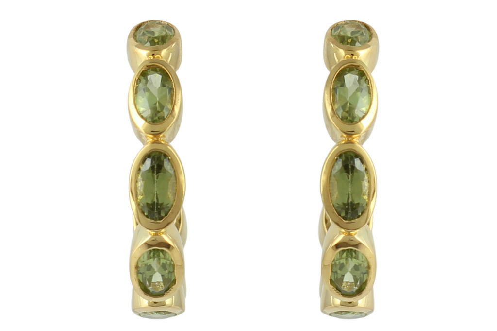 Mykonos Peridot Hoop Earrings