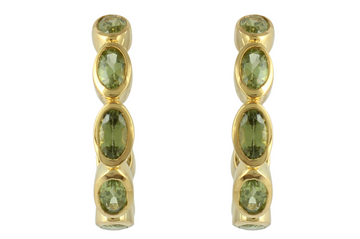 Mykonos Peridot Hoop Earrings