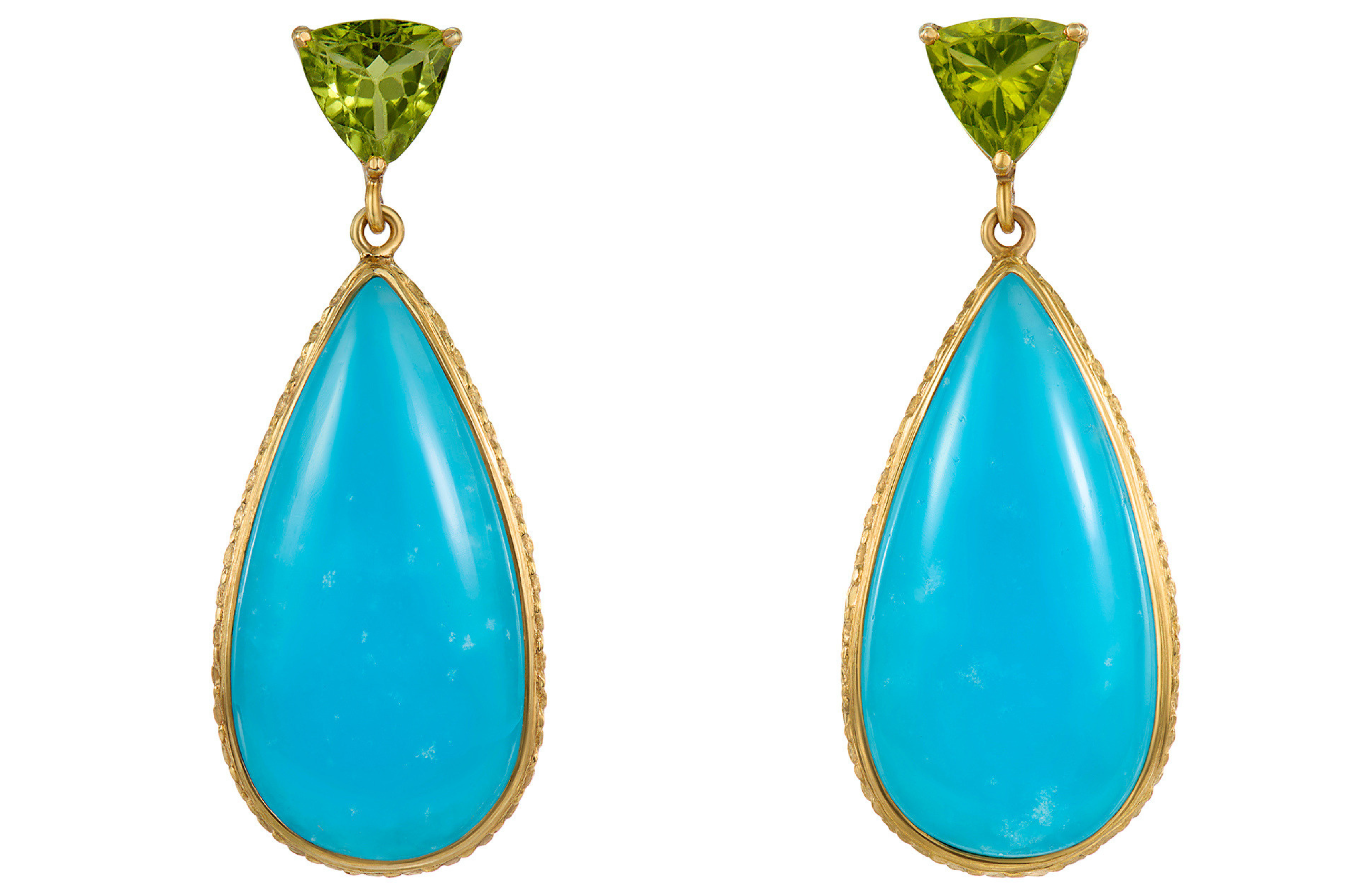 Peridot And Opal Gemstone Earrings