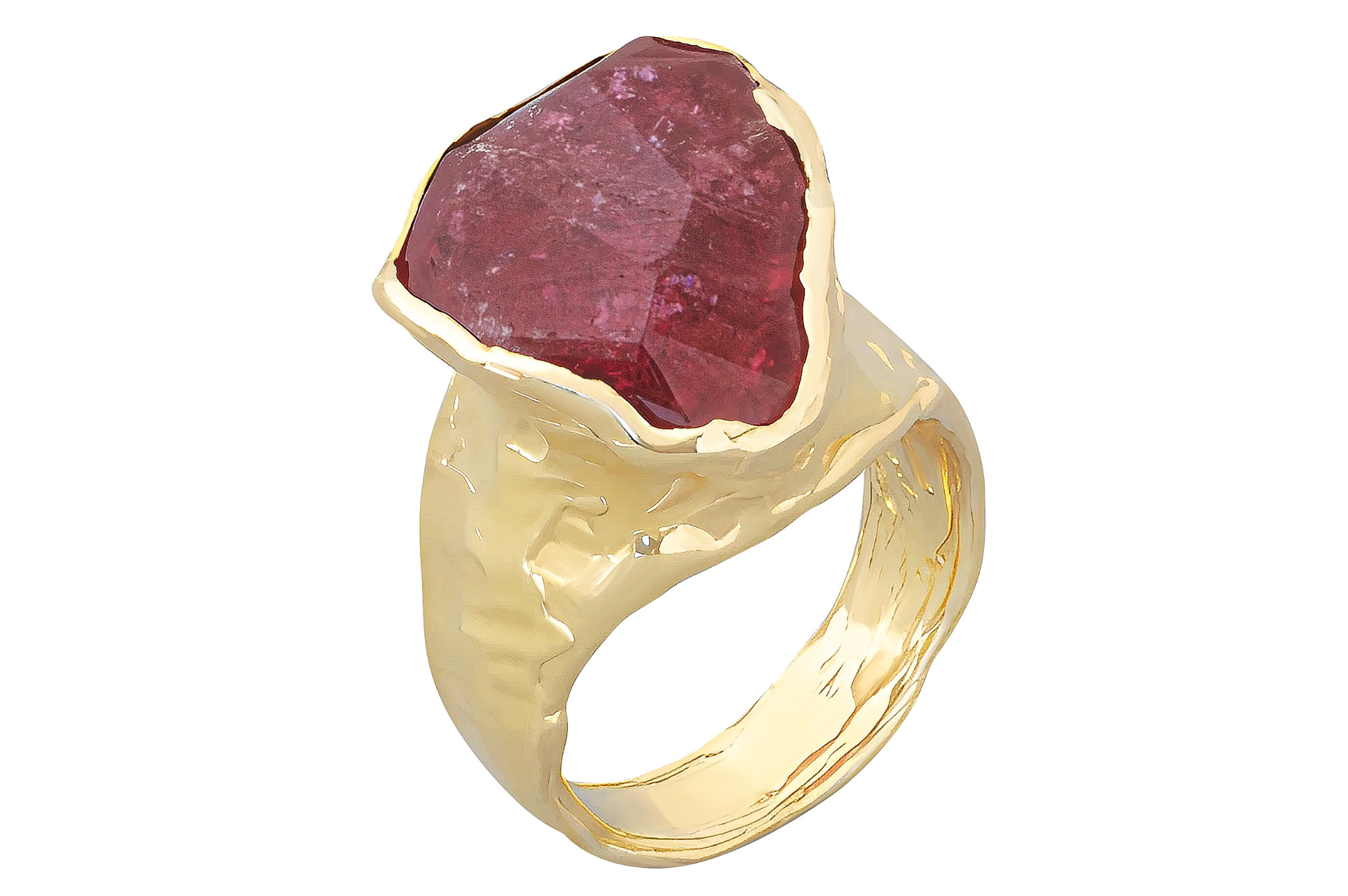 Organic Pink Tourmaline Handmade Ring