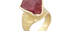 Organic Pink Tourmaline Handmade Ring