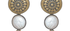 Oxidised Silver Pearl And Diamond Ornate Drops