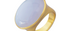 Oval Blue Chalcedony Gemstone Ring