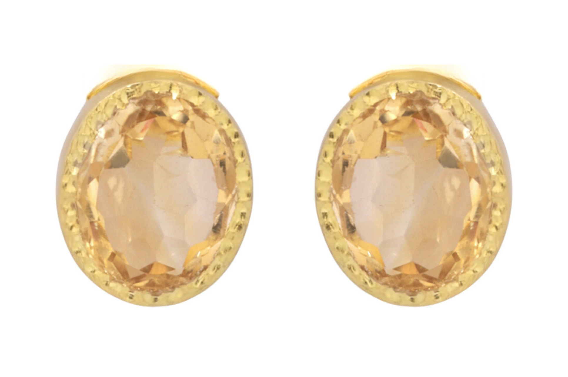 Lara Citrine Stud Earrings