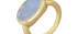 Oval Rainbow Moonstone Gemstone Ring