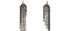 Oxidised Chain Earrings With Citrine Briolette Drops