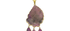 Carved Paisley Motif Pendant With Dangles