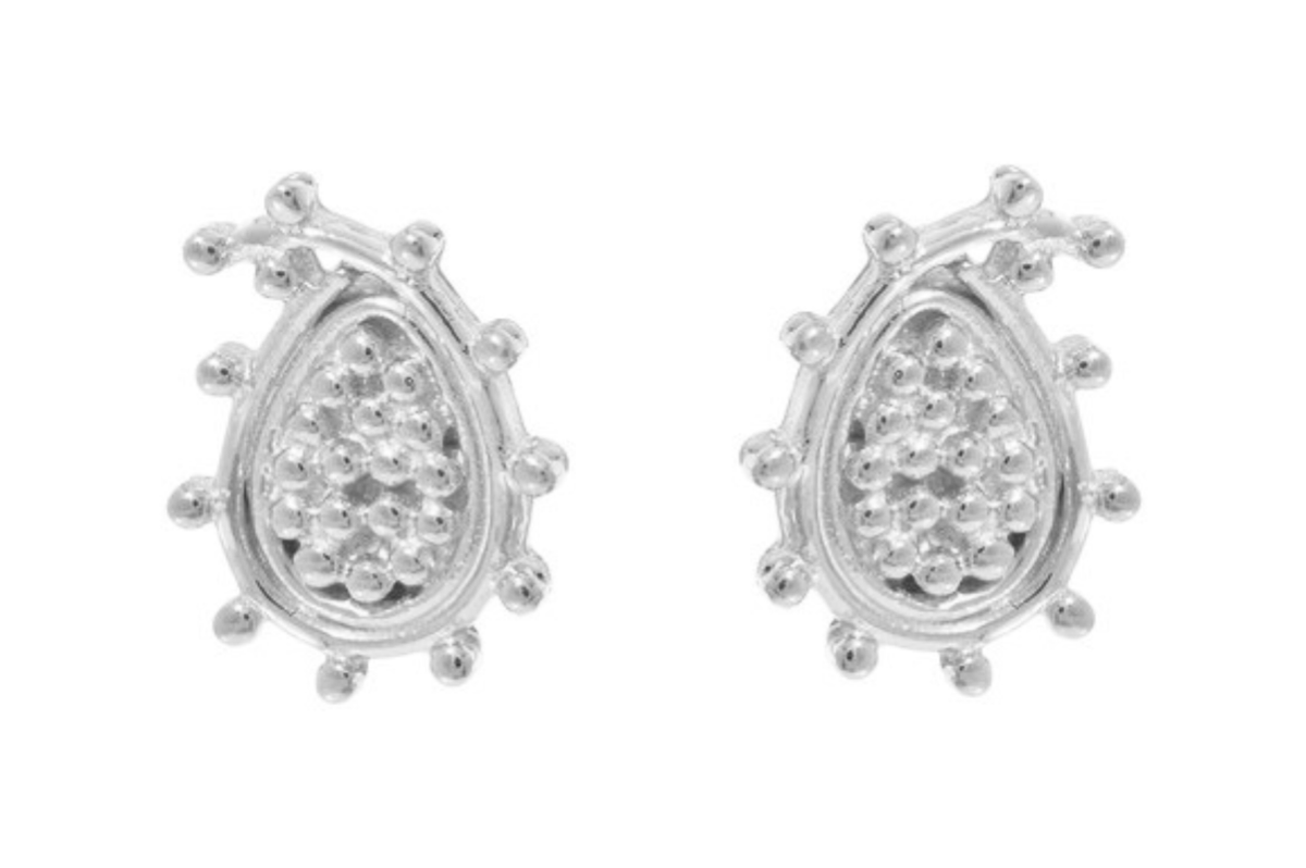 Paisley Sterling Silver Stud Earrings