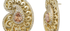 Large Paisley Stud Statement Earrings