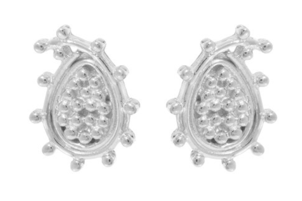 Paisley Sterling Silver Stud Earrings