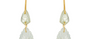 Carved Aquamarine & Pale Green Beryl Earrings