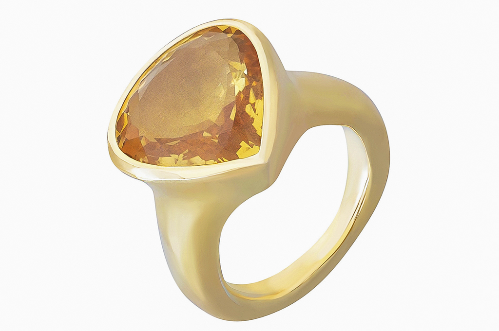 Pear Shaped Citrine Ring