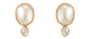 Pearl & Diamond Stud Earrings