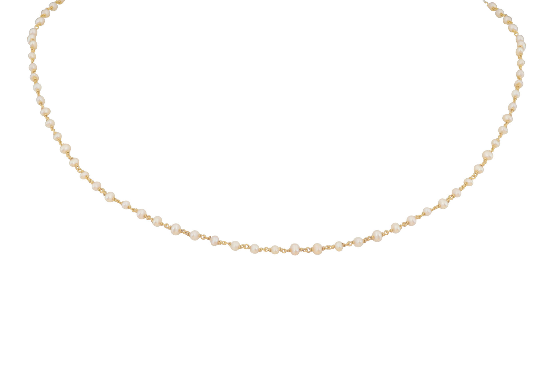 Pearl Rosary Style Necklace
