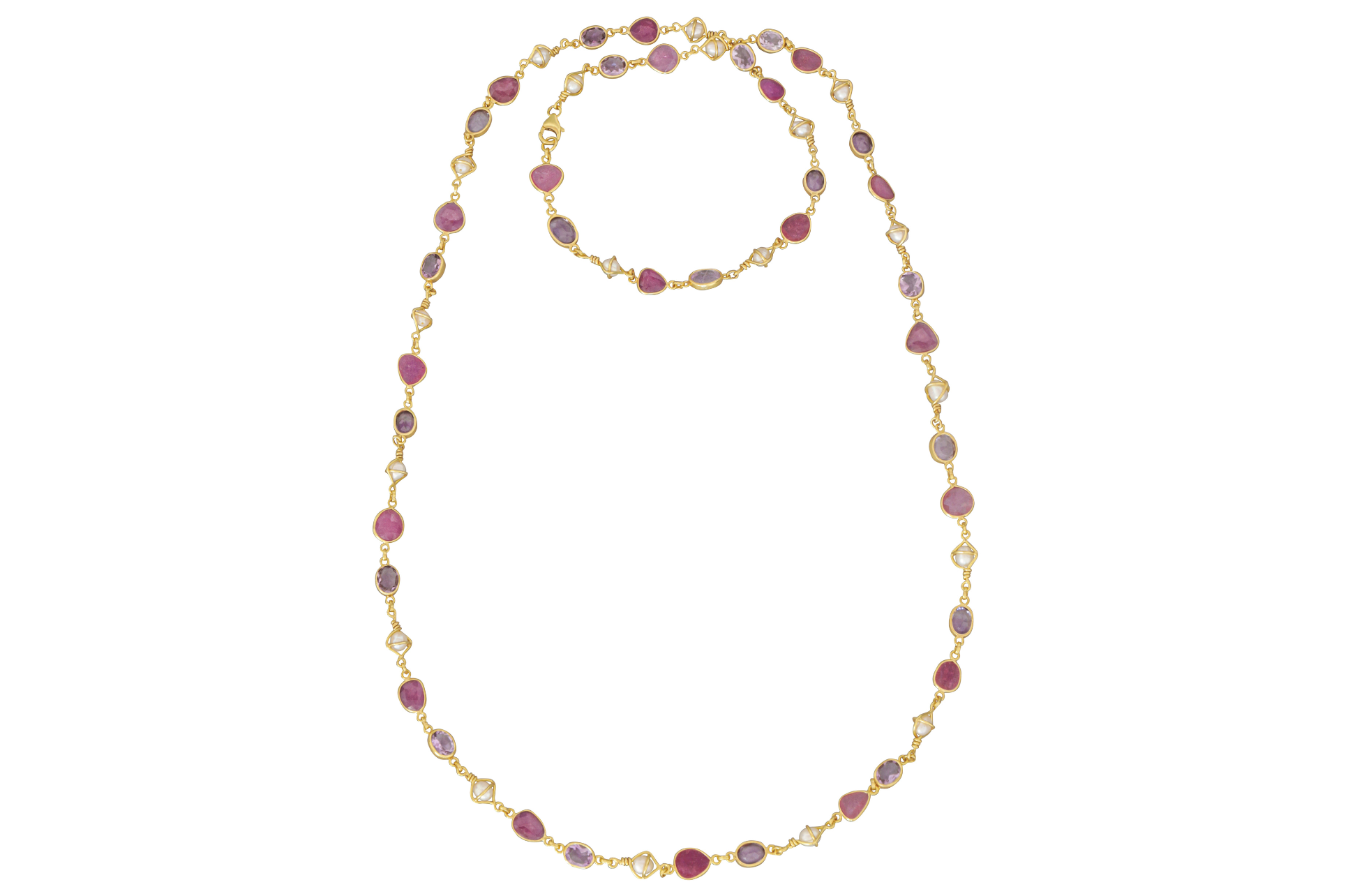 Anna Ruby, Pearl & Amethyst Necklace