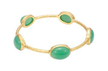 Pebble Chrysoprase Bangle