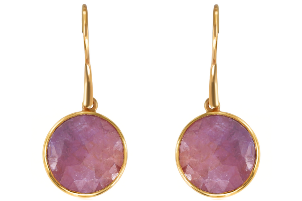 Pebble Pink Sapphire Earrings
