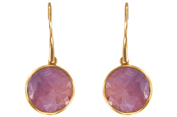 Pebble Pink Sapphire Earrings