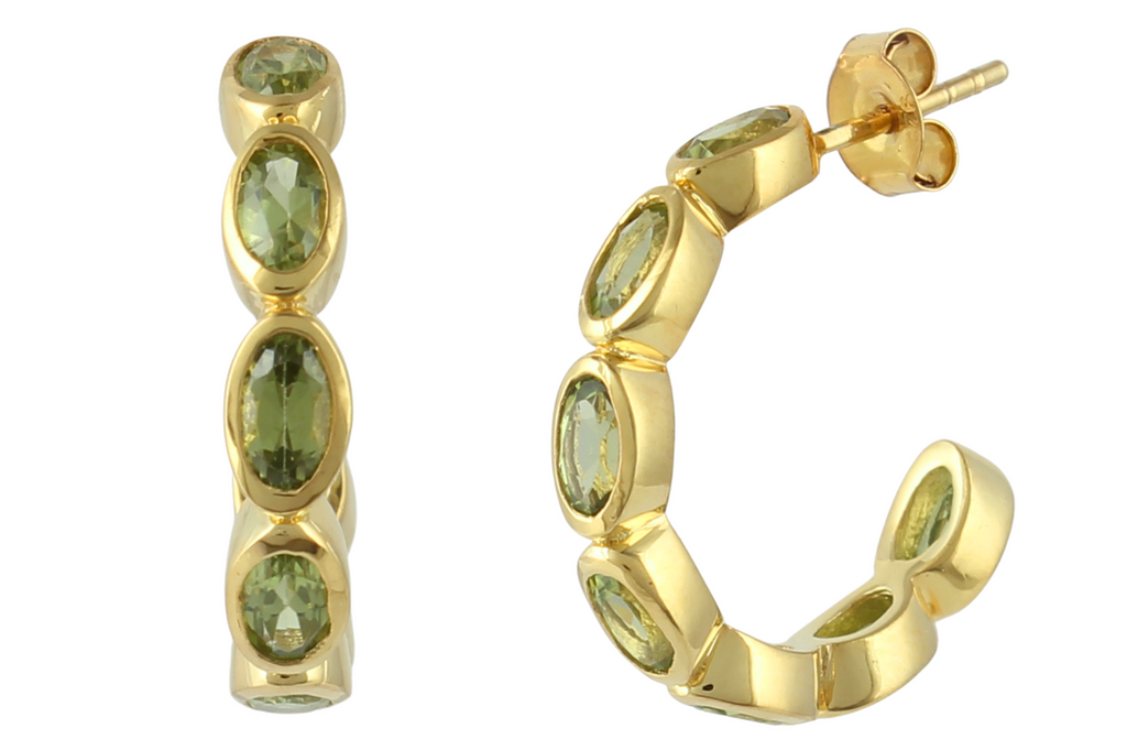 Mykonos Peridot Hoop Earrings