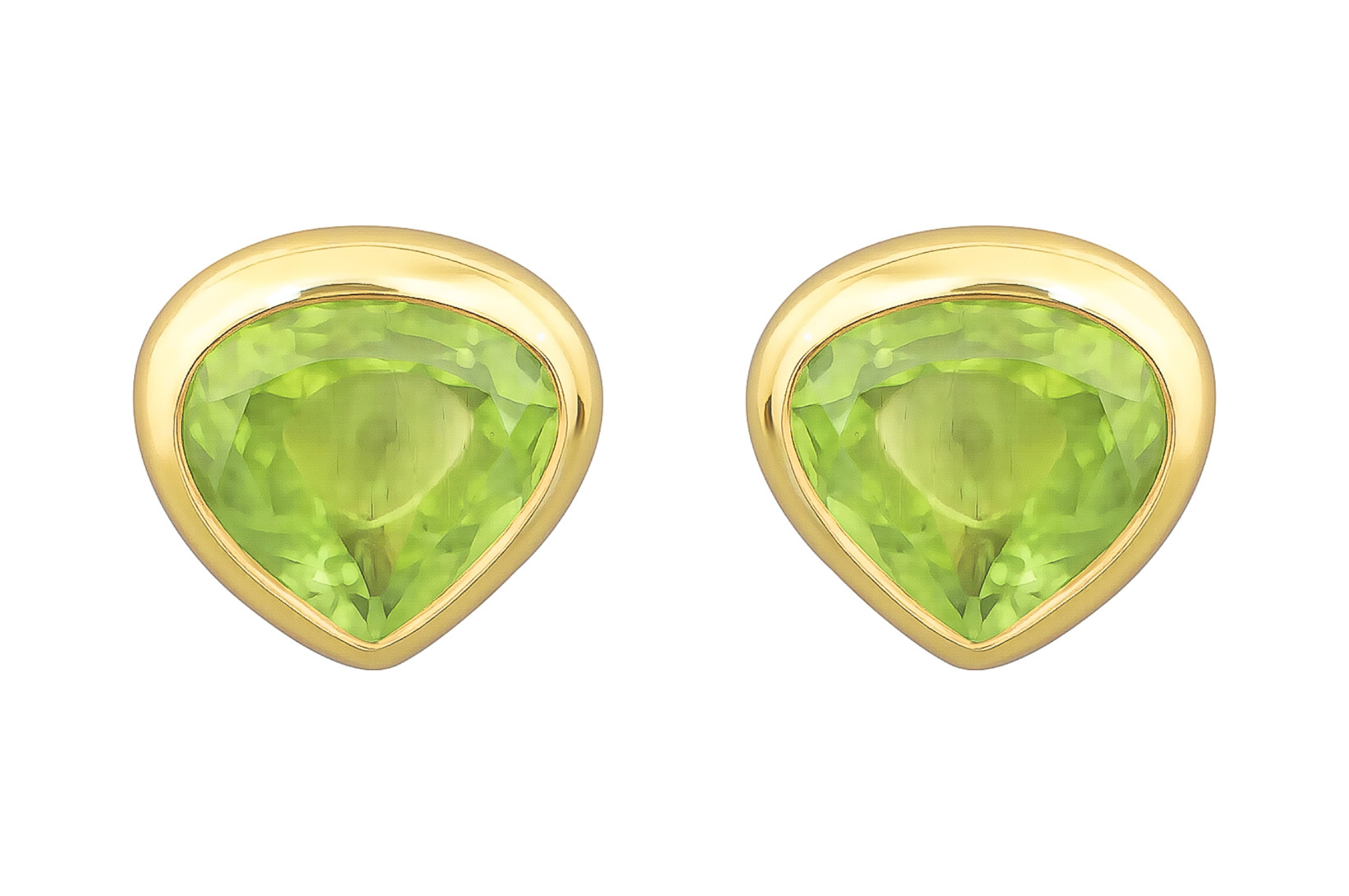 Peridot Pear Shaped Stud Earring