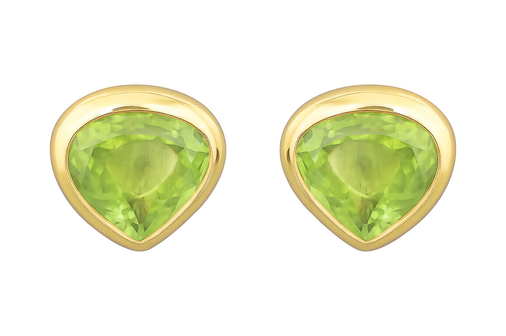 Peridot Pear Shaped Stud Earring