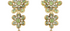 Peridot & Pearl Flower Extravagant Earrings