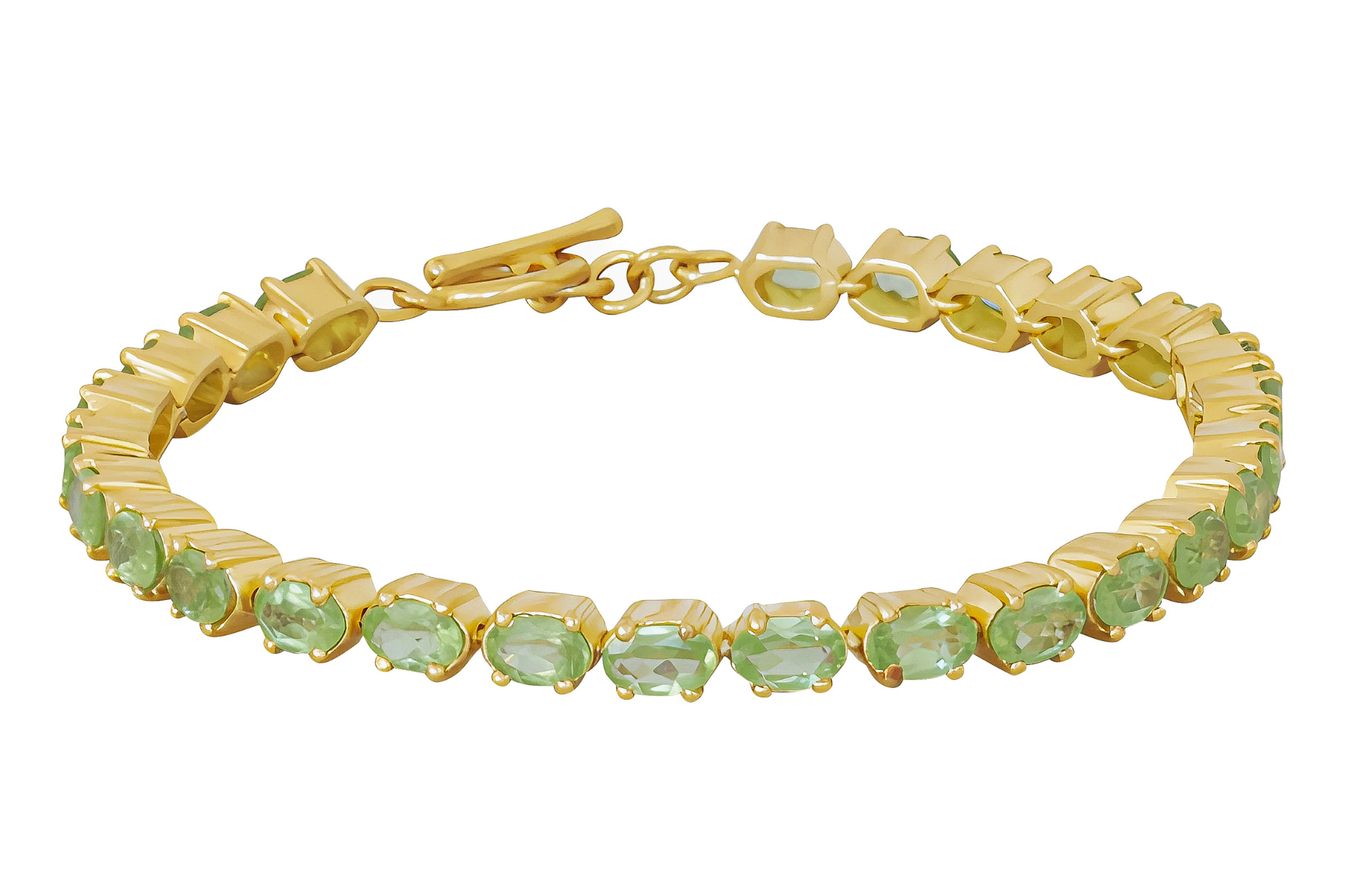 Peridot Multi Gemstone Tennis Bracelet