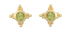 Starburst Peridot Stud Earrings