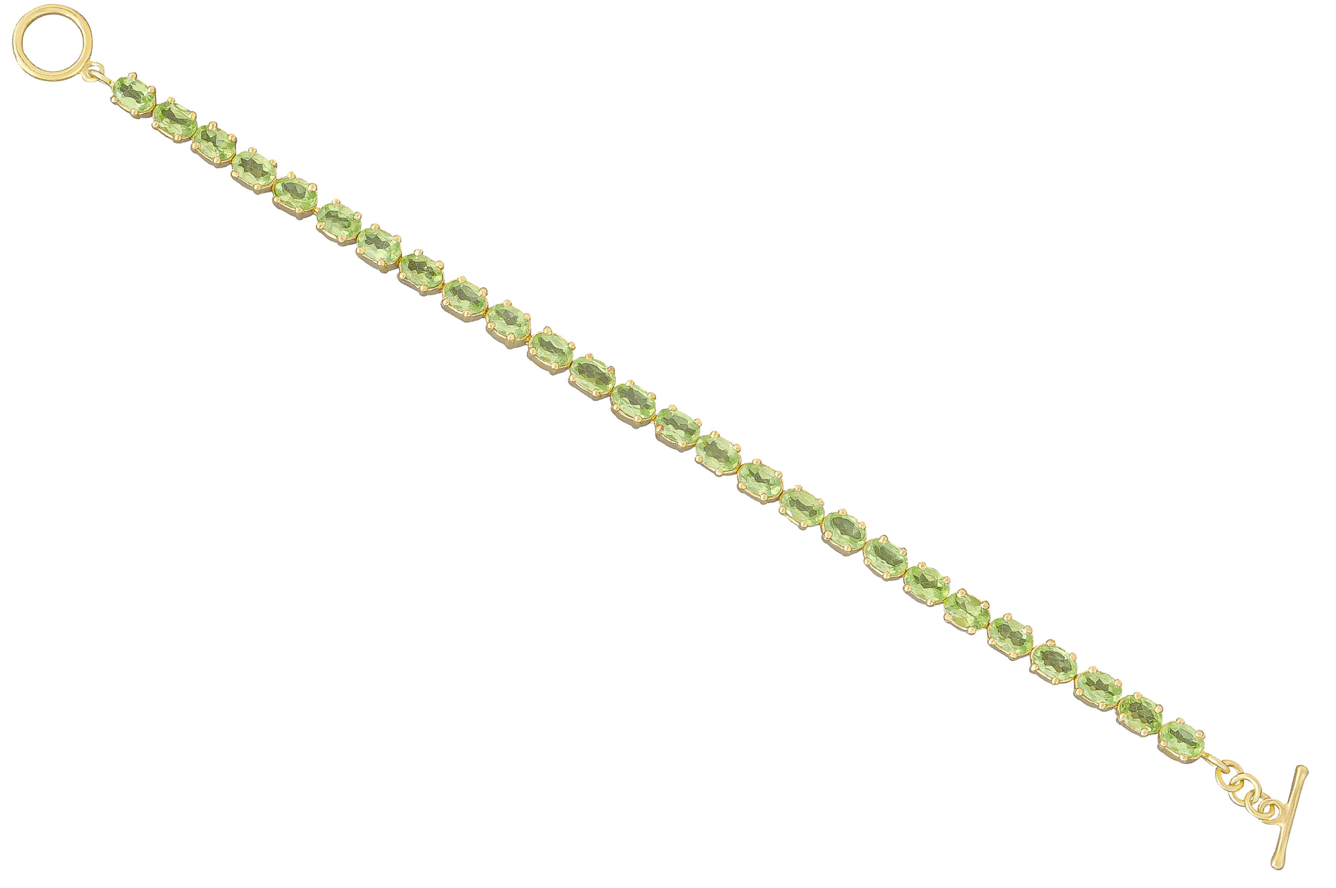 Peridot Multi Gemstone Tennis Bracelet