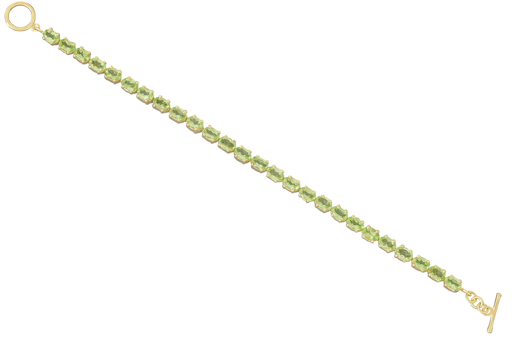 Peridot Multi Gemstone Tennis Bracelet