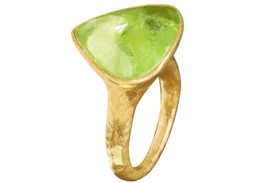 Peridot Textured Finish Ring
