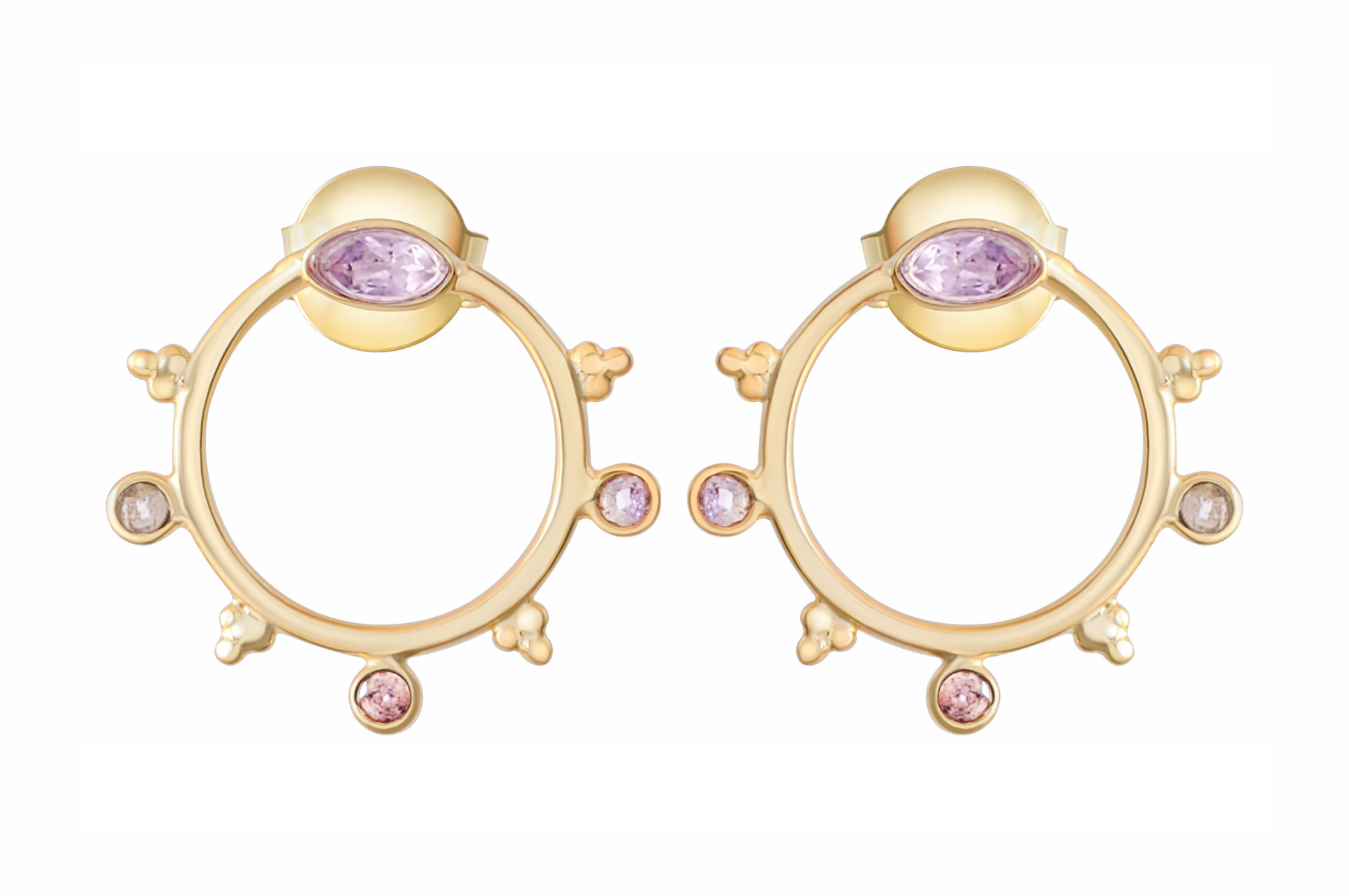 Petra Amethyst Stud Earrings
