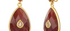 Phoebe Carnelian & Diamond Jadau Earrings