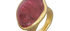 India Pink Tourmaline Cabochon Ring