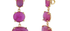 Pink Tourmaline Triple Gemstone Drop Earrings