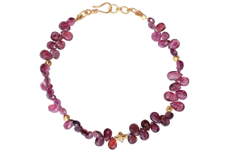 Fine Gold & Pink Tourmaline Bracelet