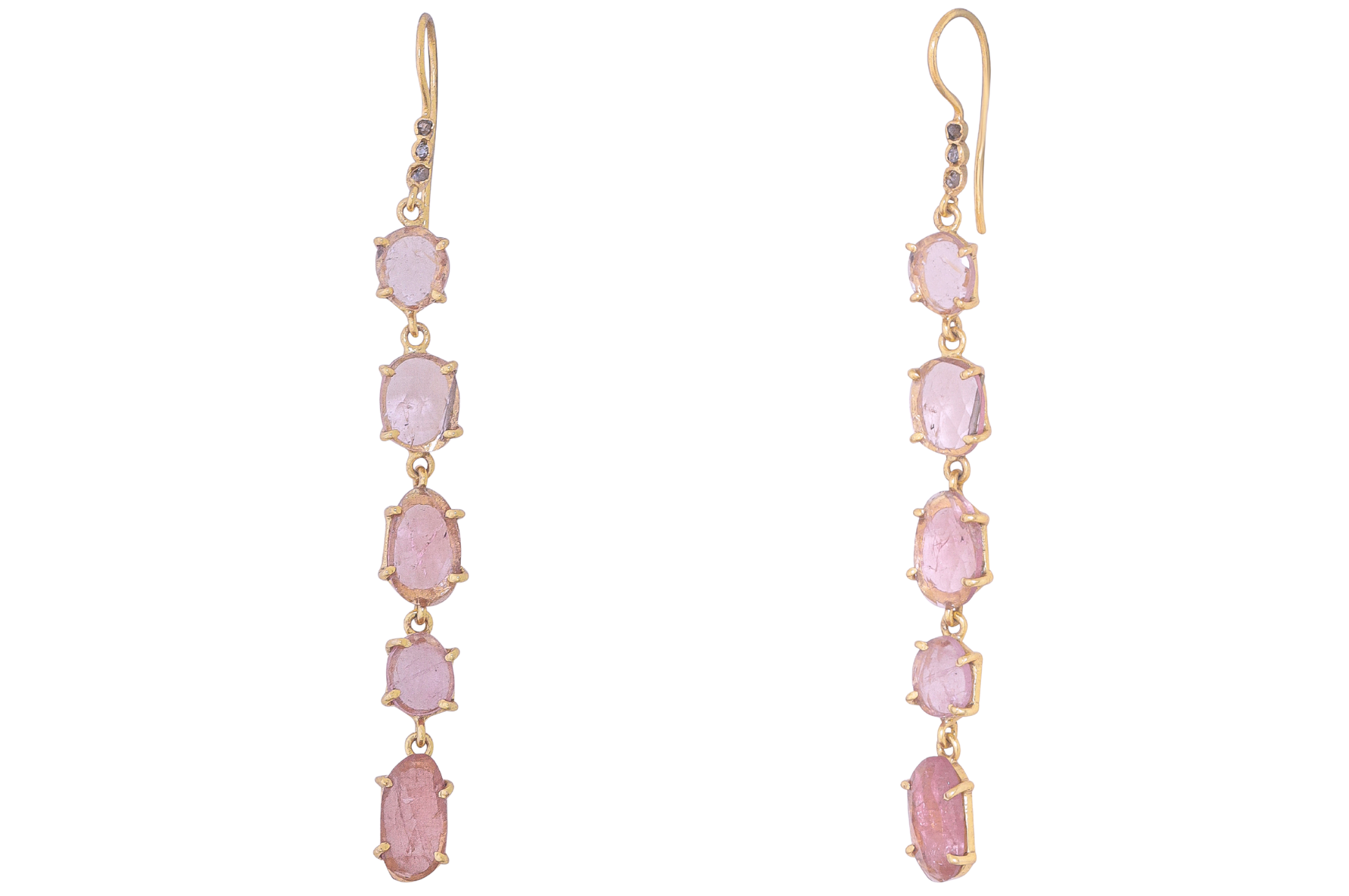 Pink Tourmaline Earrings Gemstone Drop Earrings