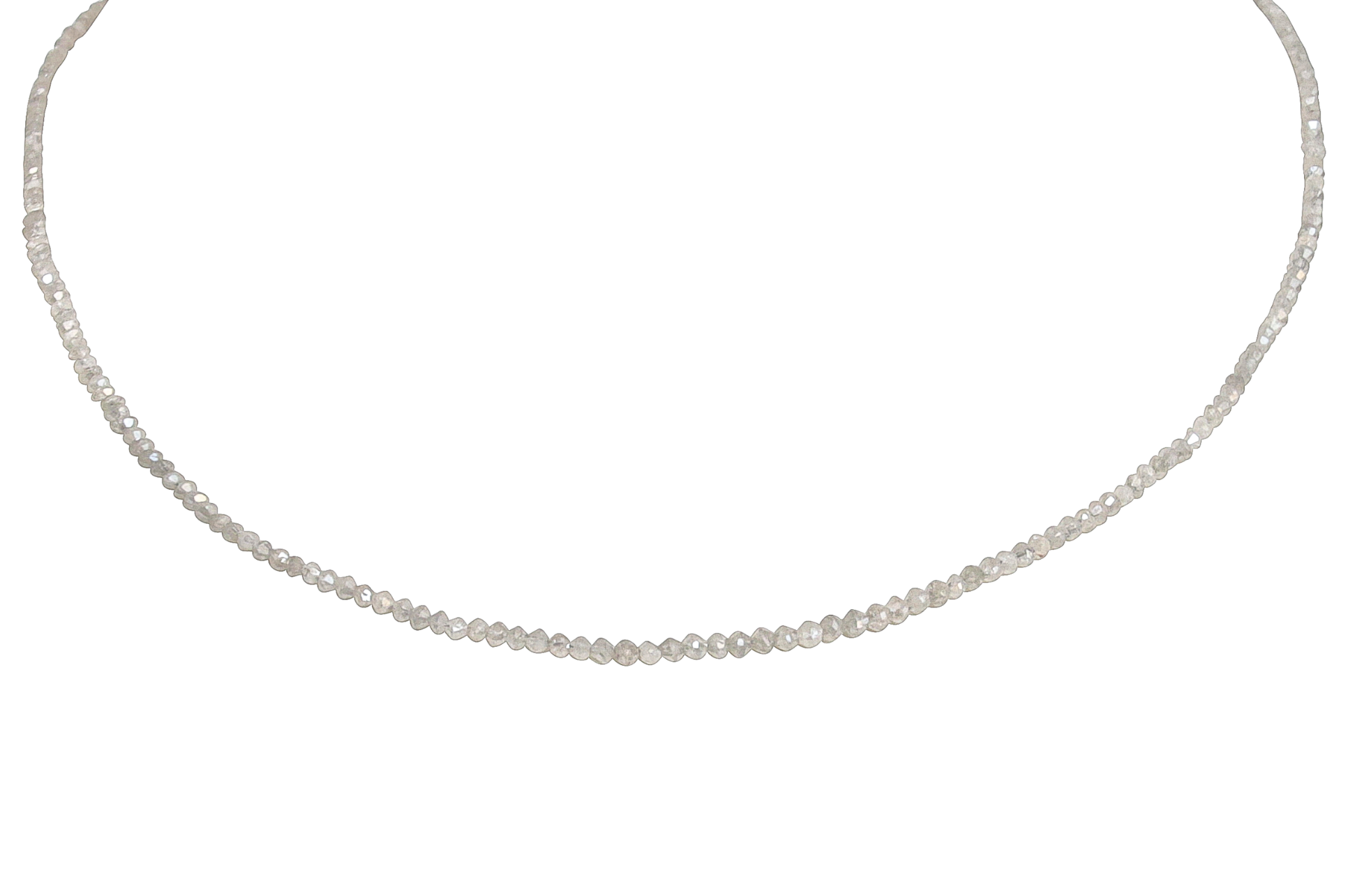 Fine Gold Diamond Bead Necklace