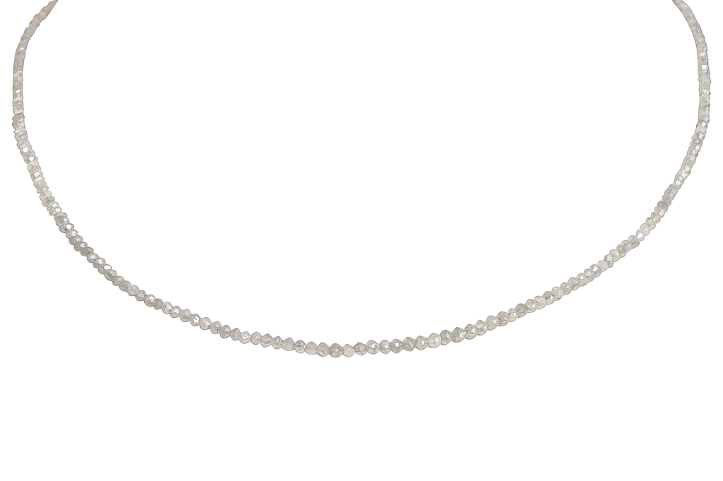 Fine Gold Diamond Bead Necklace