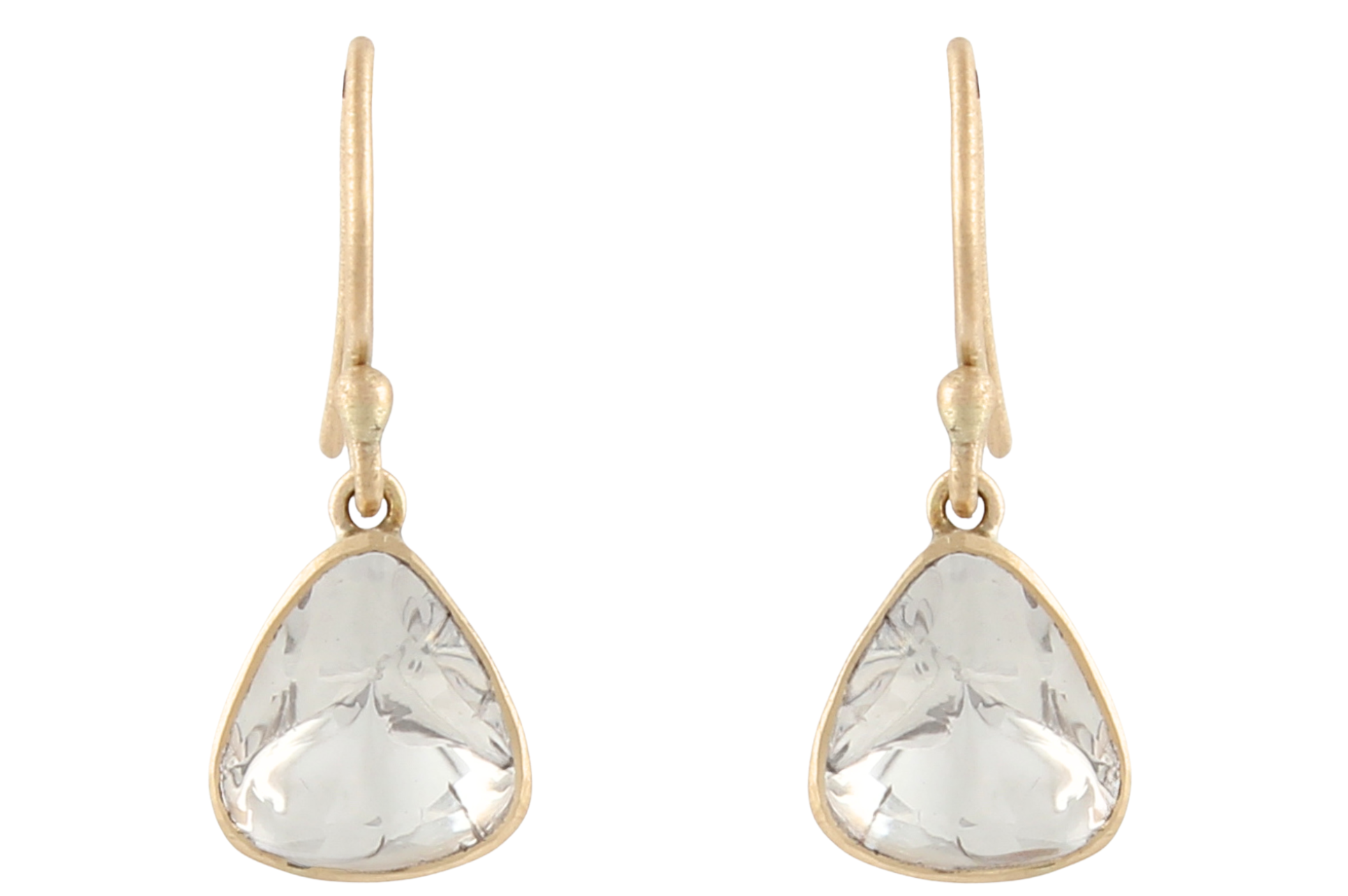 Fine Gold Polki Diamond Drop Earrings