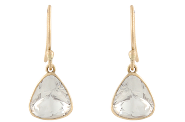 Fine Gold Polki Diamond Drop Earrings