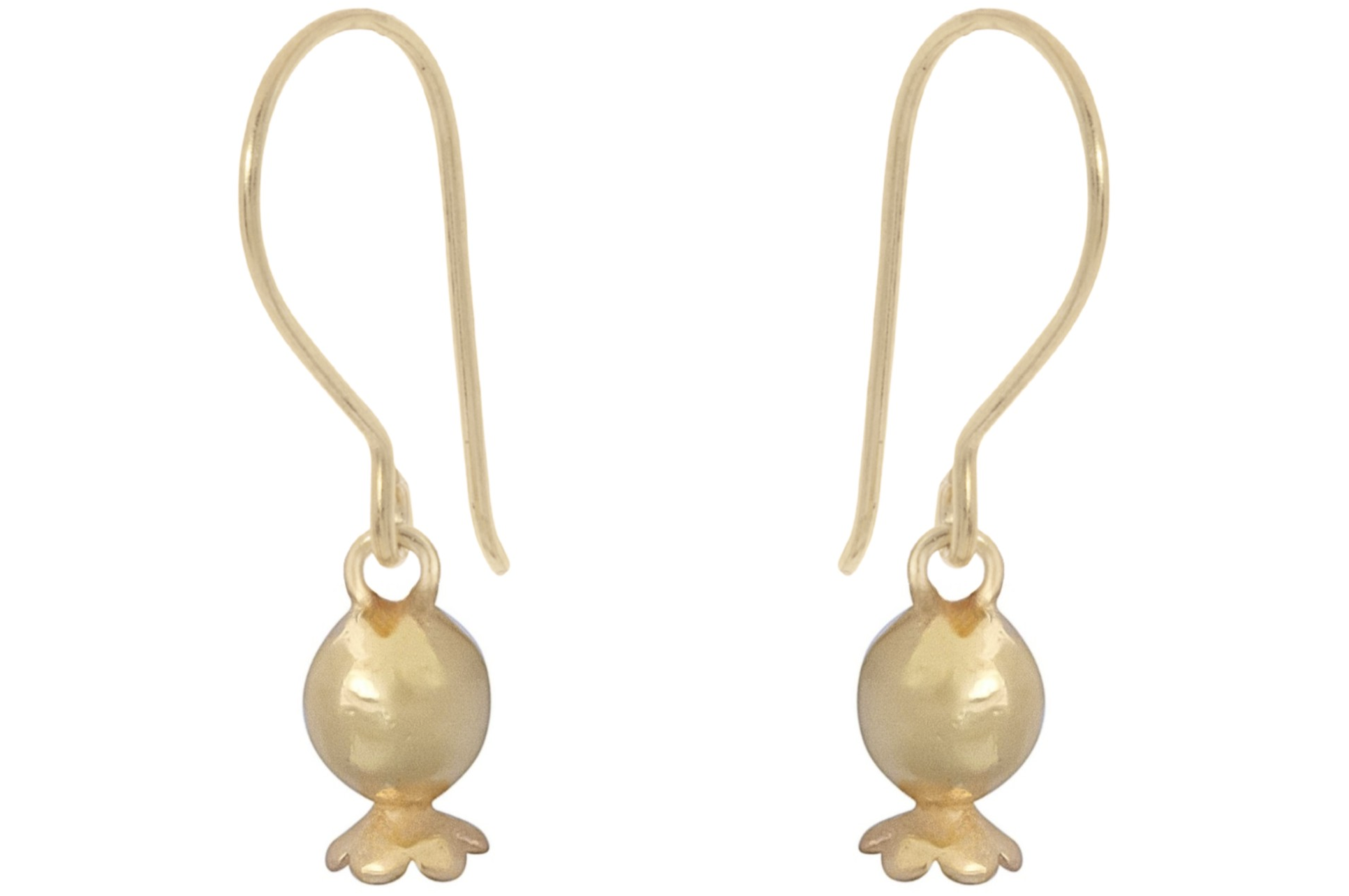 Pomegranate Charm Drop Earrings