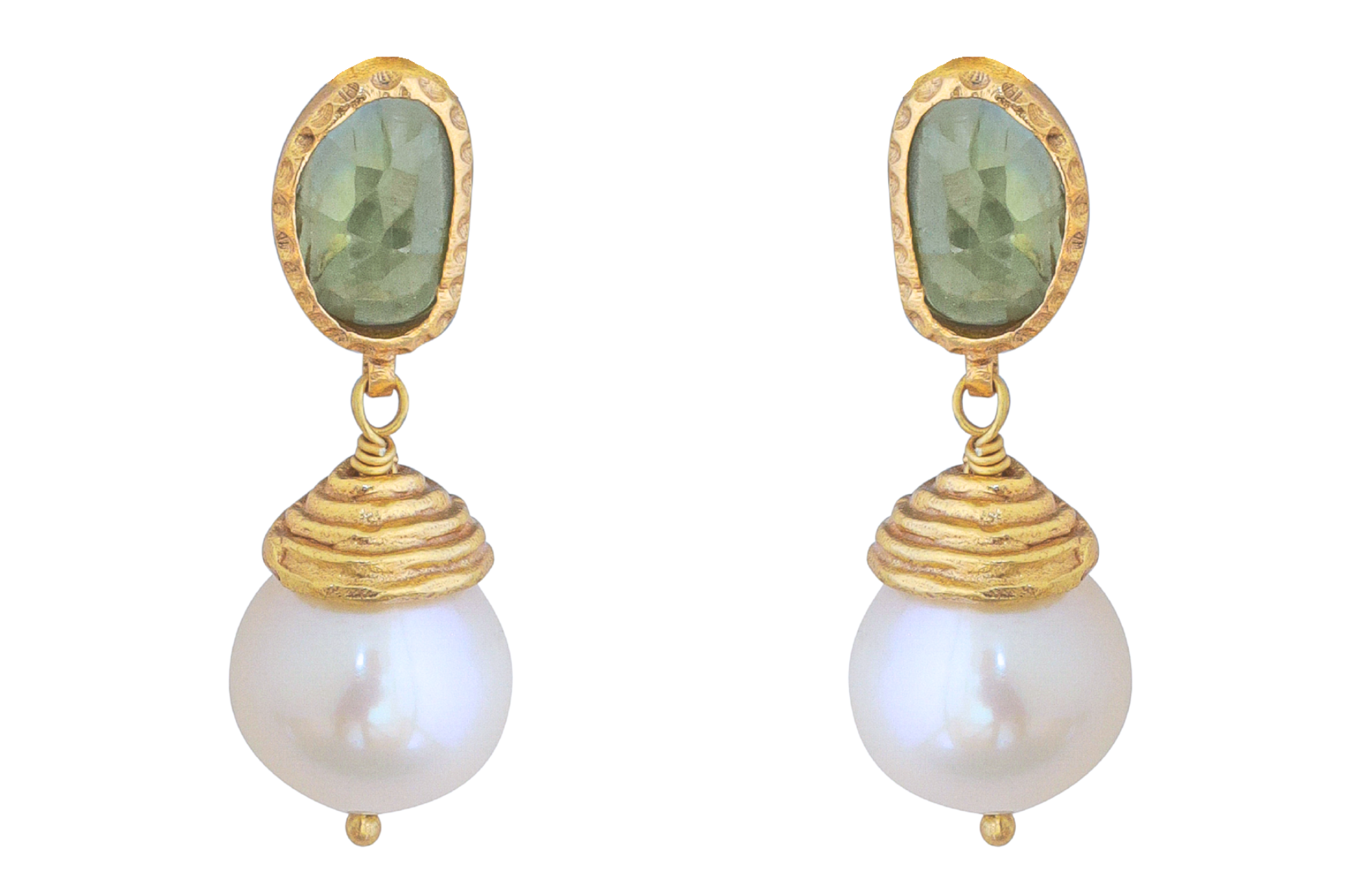 Poppy Peridot And Pearl Earrings