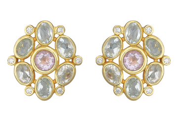 Posie Amethyst & Blue Topaz Stud Earrings