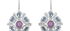 Posie Silver Amethyst & Blue Topaz Drop Earrings